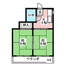 エクセランス稲島  ｜ 愛知県稲沢市稲島１０丁目（賃貸マンション2K・4階・30.50㎡） その2