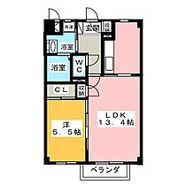 カラーシティーBタウン  ｜ 愛知県稲沢市下津穂所２丁目（賃貸マンション1LDK・1階・44.82㎡） その2