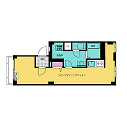駅前第一センター ワンルームの間取図画像