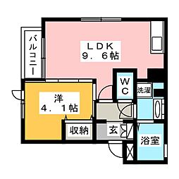Ｌｉｂｒａ 1階1LDKの間取り