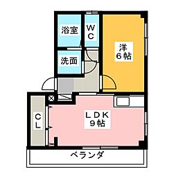 メゾンF・I 1LDKの間取図画像