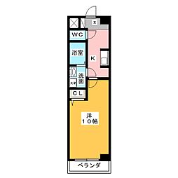 コンフォート柴 1Kの間取図画像