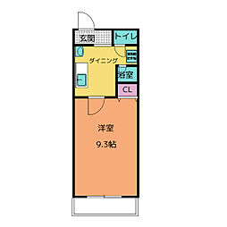プリンスハイツ第5 1Kの間取図画像