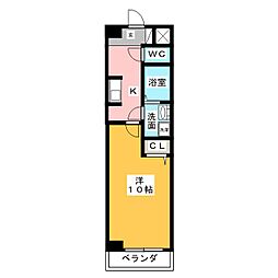 コンフォート柴 1Kの間取図画像