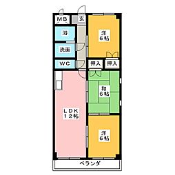 メゾンドフォーレ大塚2 3LDKの間取図画像