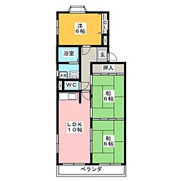 ニューライフ宮重 3LDKの間取図画像