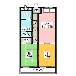 メゾンドフォーレ大塚 2DKの間取図画像