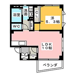 コーポラス雅 1LDKの間取図画像