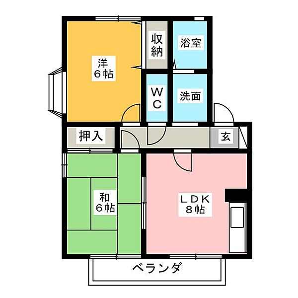 アヴェニール　Ａ ｜愛知県小牧市大字久保一色(賃貸アパート2LDK・1階・47.69㎡)の写真 その2