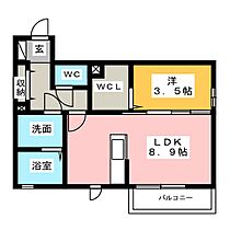 アロームライト  ｜ 愛知県小牧市中央６丁目（賃貸アパート1LDK・1階・34.76㎡） その2