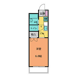 プチ.ルームT 1Kの間取図画像