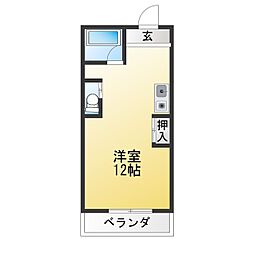 レオーネ小牧 ワンルームの間取図画像