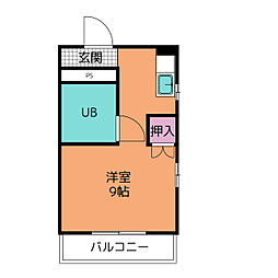 ラミエール11 3階ワンルームの間取り