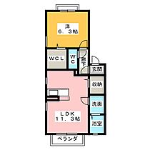 クレイドル上野Ｃ棟  ｜ 愛知県刈谷市東境町上野（賃貸アパート1LDK・1階・44.21㎡） その2