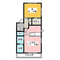 ボヌール東栄  ｜ 愛知県知立市東栄３丁目（賃貸アパート1LDK・2階・44.15㎡） その2