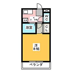 ＣＯＲＥ　ＨＯＵＳＥ 2階1Kの間取り