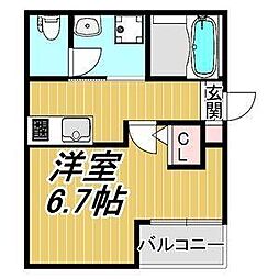 ＬＥＣＯＣＯＮ知立 1階1Kの間取り