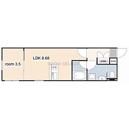 ARIVIA知立 1LDKの間取図画像