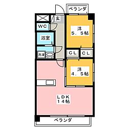テロワールT 2LDKの間取図画像