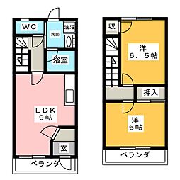 プランドール上ノ郷 2LDKの間取図画像