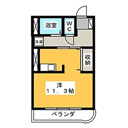 セピアコート18 ワンルームの間取図画像