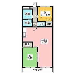 エステートベル1 2LDKの間取図画像