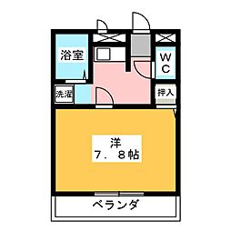 エス・アールヒロミ荘 1Kの間取図画像