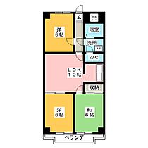 ジュネス保田  ｜ 愛知県知立市東長篠１丁目（賃貸マンション3LDK・2階・59.40㎡） その2