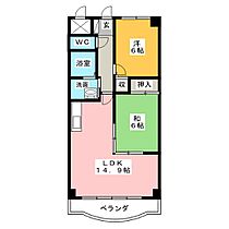 サプリーム東新  ｜ 愛知県大府市東新町４丁目（賃貸マンション2LDK・4階・59.40㎡） その2