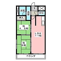 レジデンスやまみ  ｜ 愛知県東海市名和町寝覚（賃貸マンション2LDK・2階・47.96㎡） その2