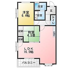 ファミールオオタ 2LDKの間取図画像