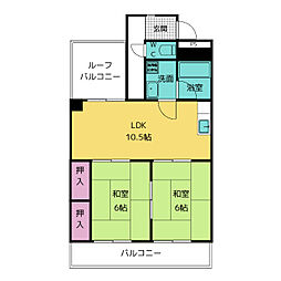 エシール共和 2LDKの間取図画像