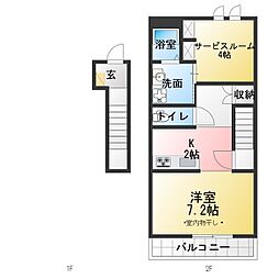 アムール 1SKの間取図画像