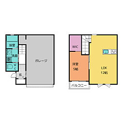 GT 1LDKの間取図画像
