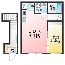 RadIAnce大府II 1LDKの間取図画像