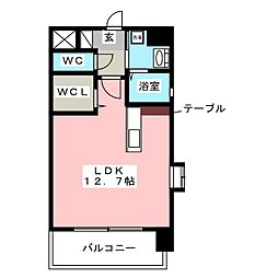ルネサンス太田川 ワンルームの間取図画像