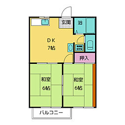 メゾン・プレミール 2LDKの間取図画像
