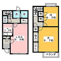 リリーブ新浜II  ｜ 愛知県常滑市新浜町１丁目（賃貸テラスハウス2LDK・1階・73.25㎡） その2