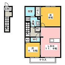 パークハウス常滑　A棟  ｜ 愛知県常滑市字広内（賃貸アパート2LDK・2階・63.35㎡） その2