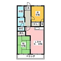 ファミールツヅキ  ｜ 愛知県知多市大草字西畑（賃貸アパート2LDK・2階・48.60㎡） その2