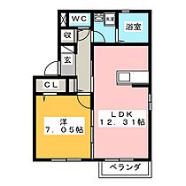 フィオレット　Ａ棟  ｜ 愛知県知多市新知字西屋敷（賃貸アパート1LDK・2階・47.94㎡） その2