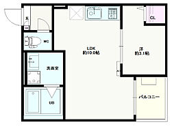 Ｊａｃｋ　ｓｈｉｎｃｈｉ　I 3階1LDKの間取り