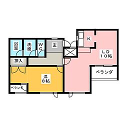フラットG 1LDKの間取図画像