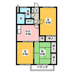 Gladly'93 3DKの間取図画像