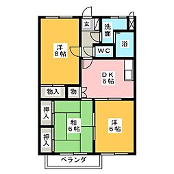 Gladly'93 3DKの間取図画像