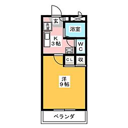 マリンステージ 1Kの間取図画像