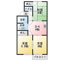 フローレスオオタ 3DKの間取図画像