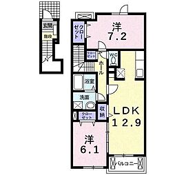 ジャポーネ・フジ 2LDKの間取図画像