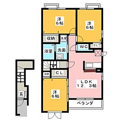 ロードサイド 3LDKの間取図画像