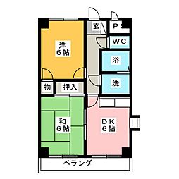 フローレンスA・H 2DKの間取図画像